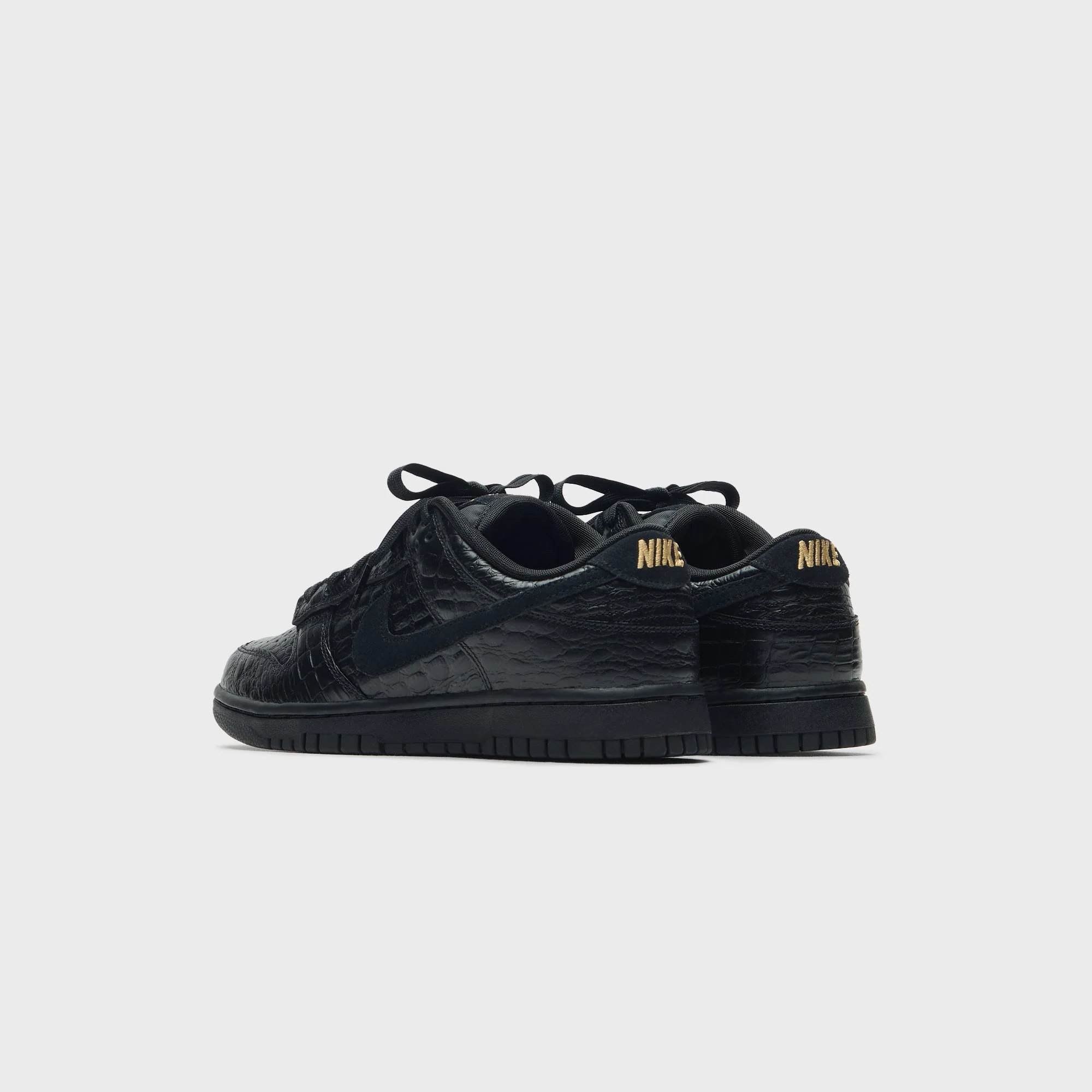 Nike WMNS Dunk Low - Black / Black / Metallic Gold / Off Noir - Image 4