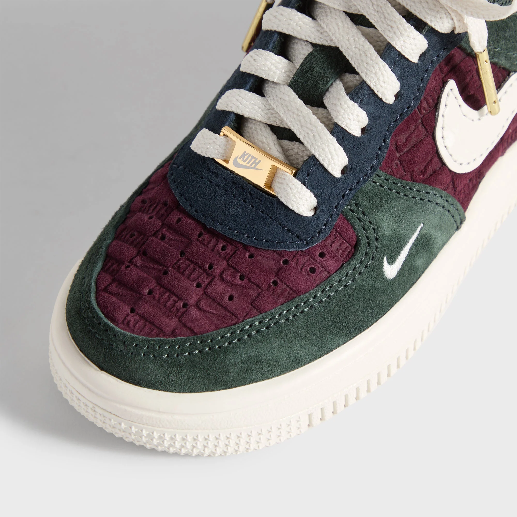 Kith for Nike PS Air Force 1 Low Lace - Night Maroon / Phantom - Image 10
