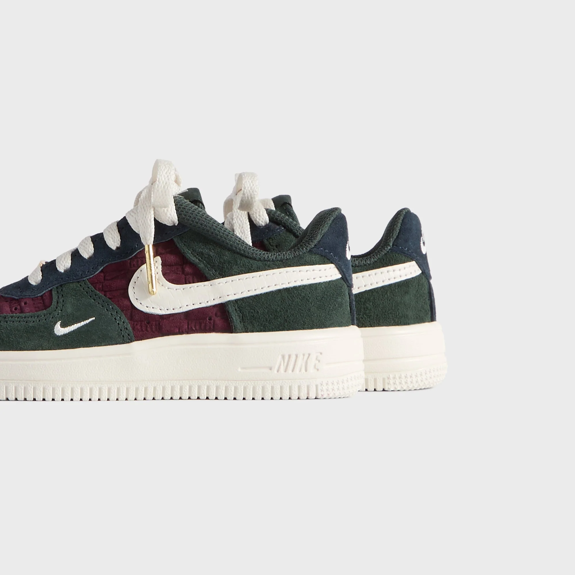 Kith for Nike PS Air Force 1 Low Lace - Night Maroon / Phantom - Image 3