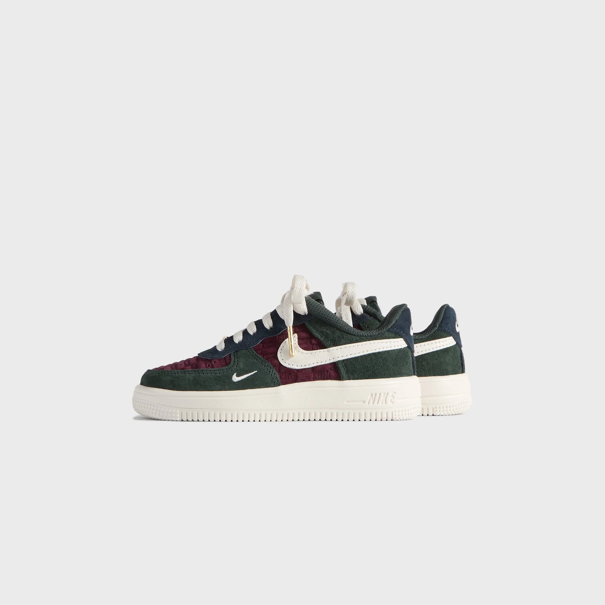 Kith for Nike PS Air Force 1 Low Lace - Night Maroon / Phantom - Image 4