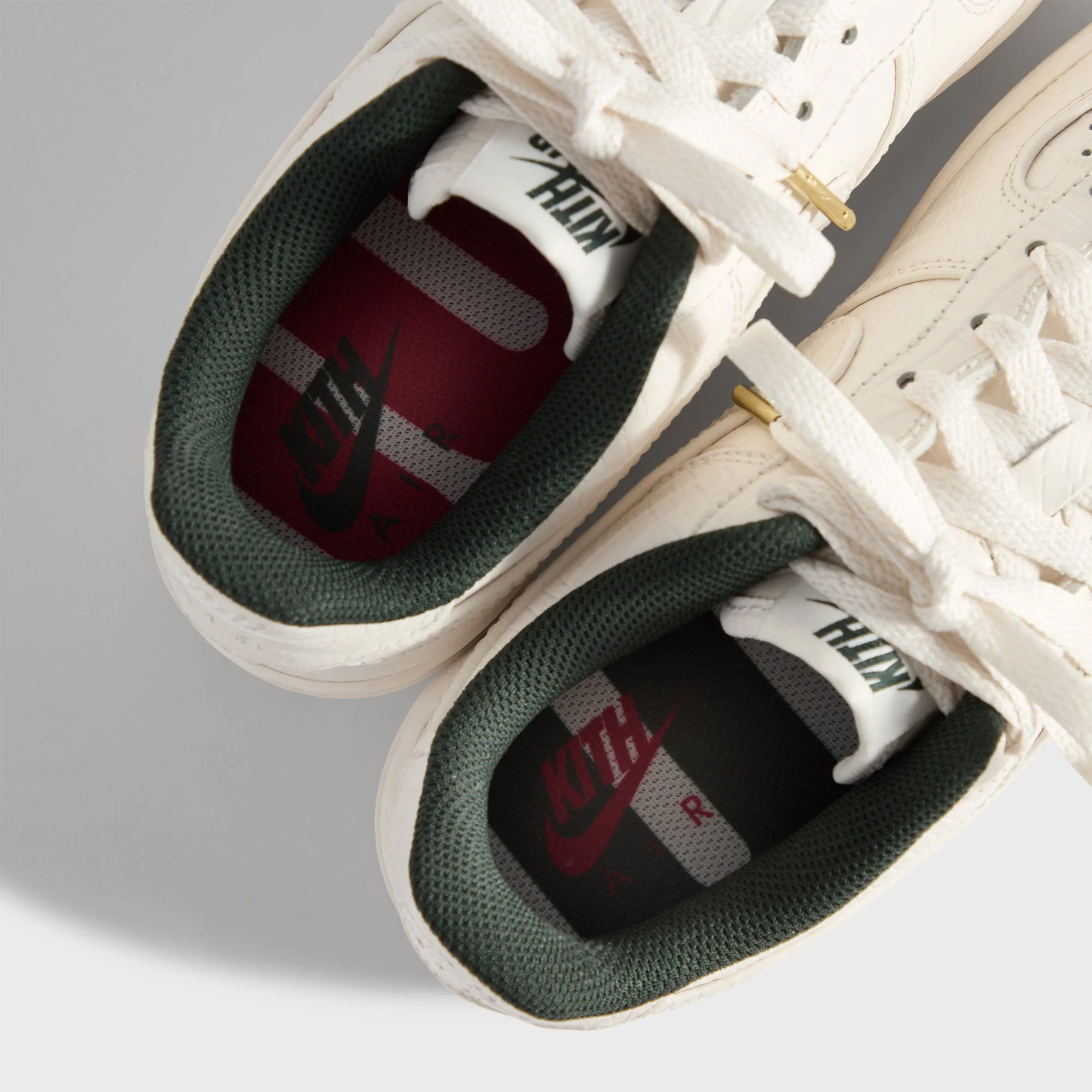 Kith for Nike GS Air Force 1 - Phantom / Black Spruce / Varsity Red - Image 8