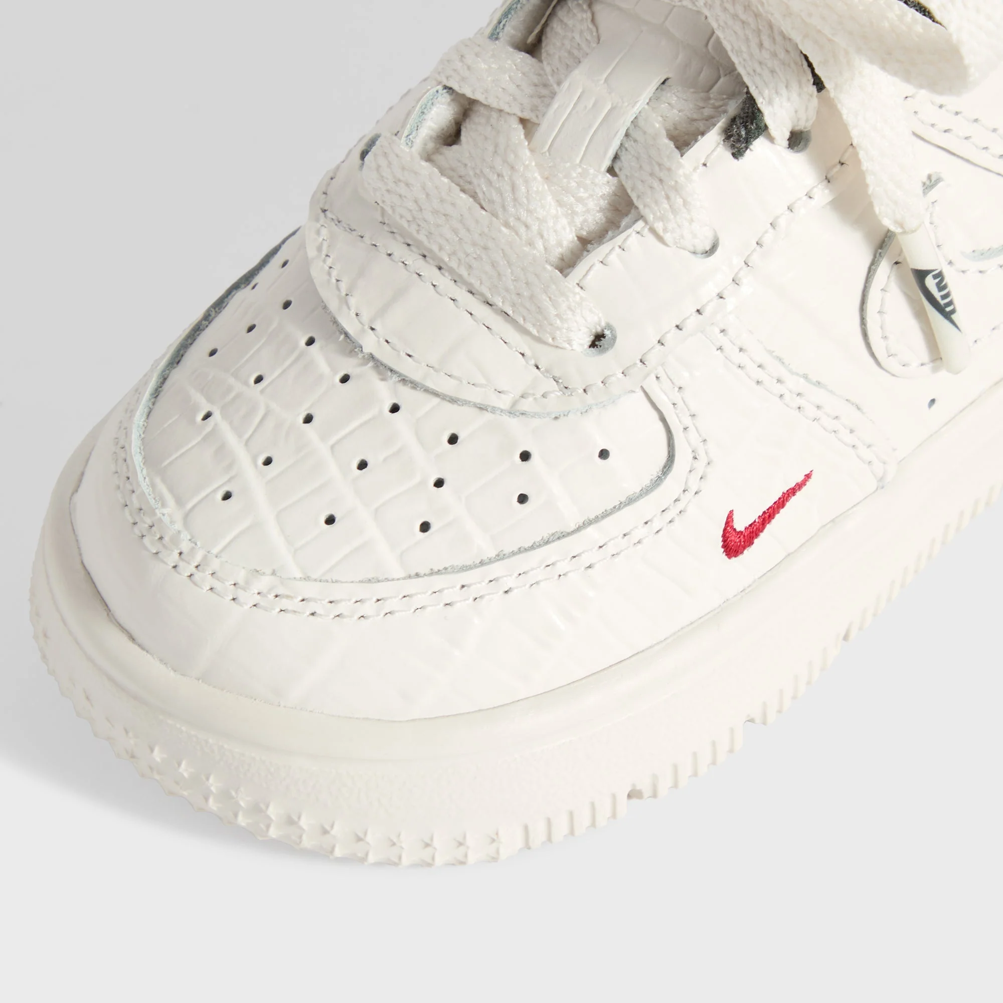 Kith for Nike TD Air Force 1 - Phantom / Black Spruce / Varsity Red - Image 10