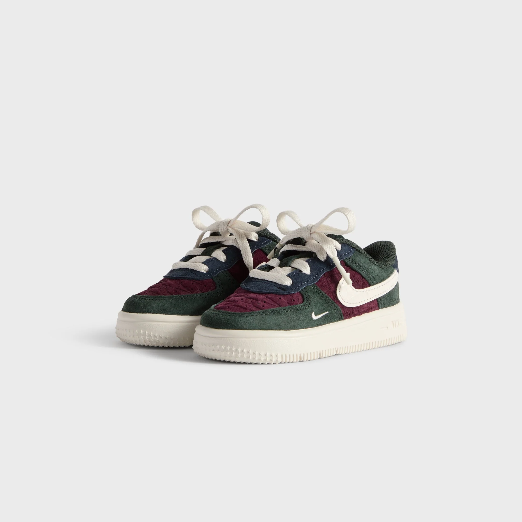 Kith for Nike TD Air Force 1 Low Lace - Night Maroon / Phantom - Image 2