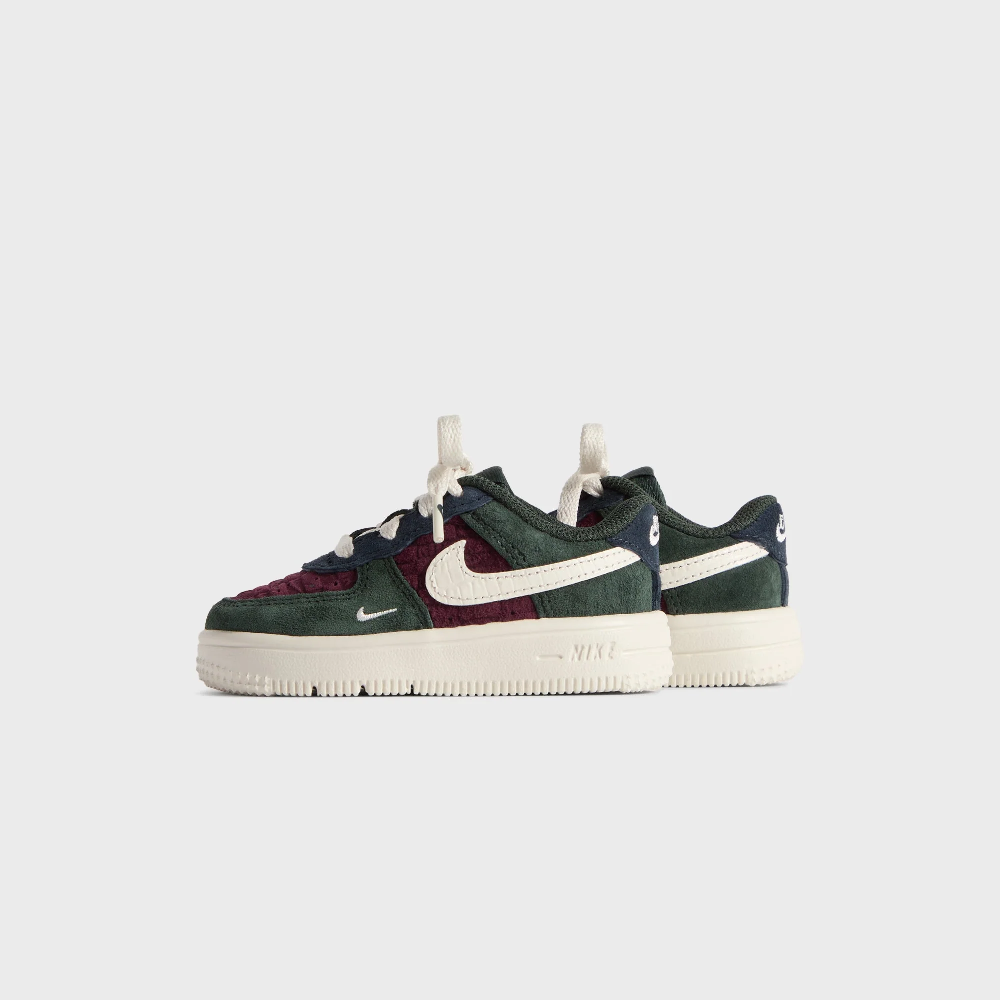 Kith for Nike TD Air Force 1 Low Lace - Night Maroon / Phantom - Image 4