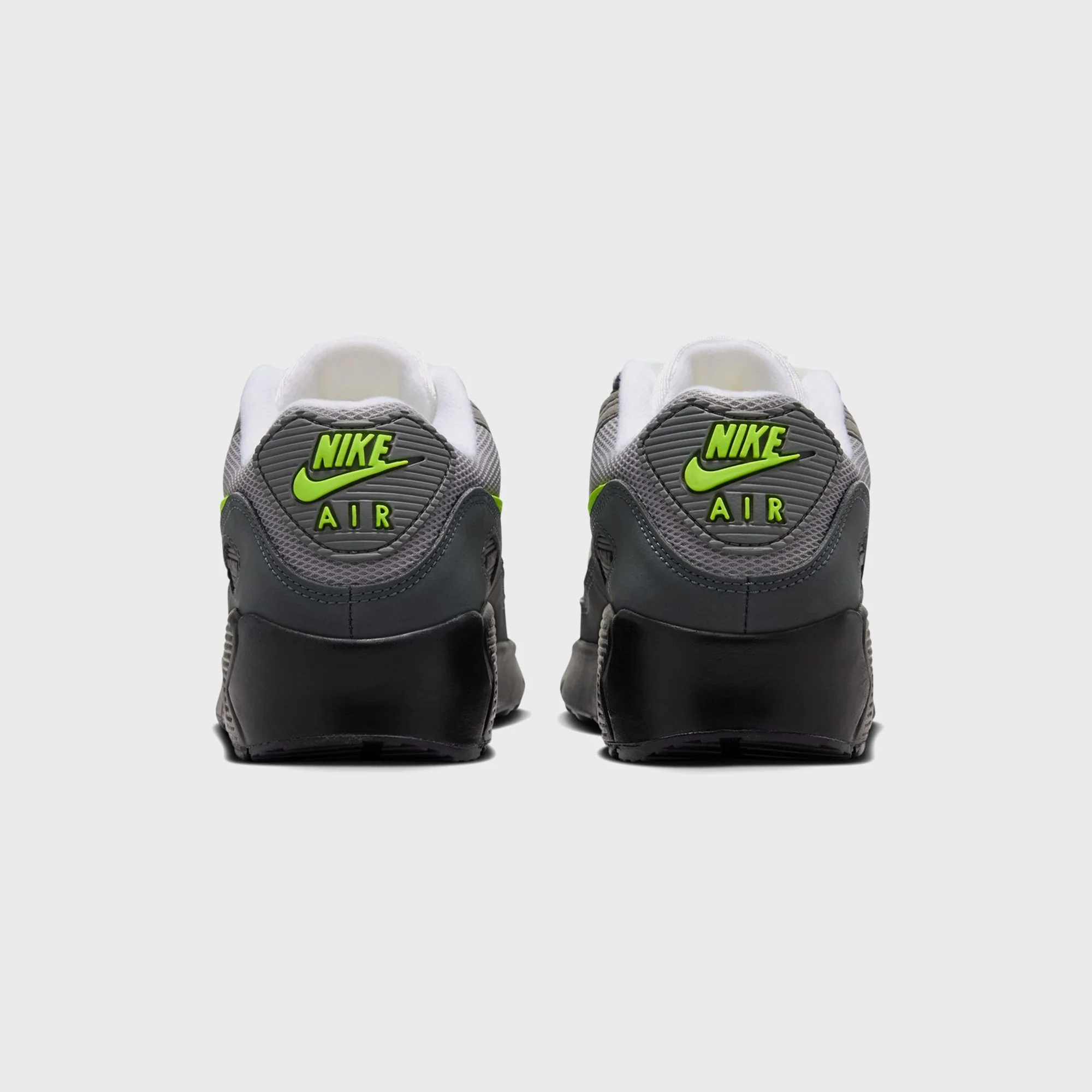 Nike GS Air Max 90 - Black / Anthracite / Light Charcoal / Neon Yellow - Image 4
