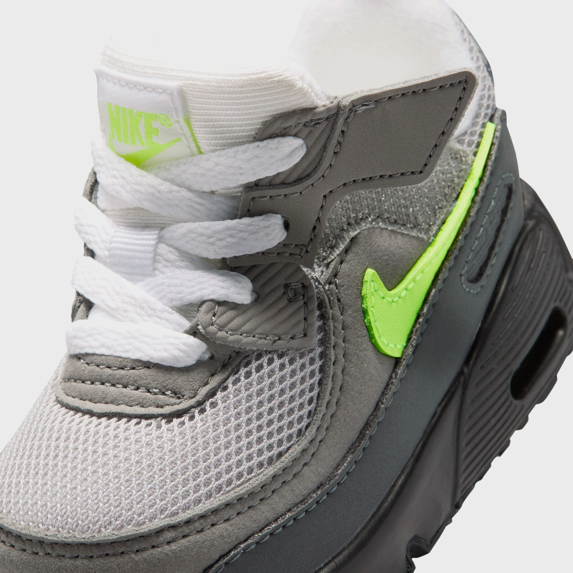 Nike TD Air Max 90 - Black / Anthracite / Light Charcoal / Neon Yellow - Image 6