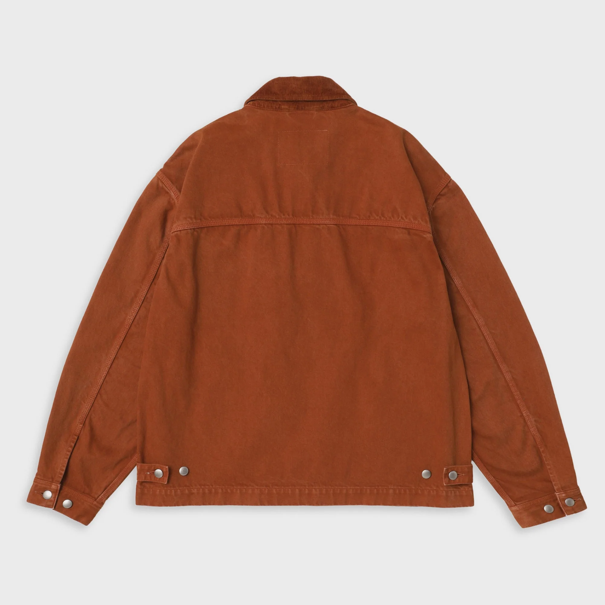 vowels Cord Collared Zip Up Jacket - Persimmon - Image 2