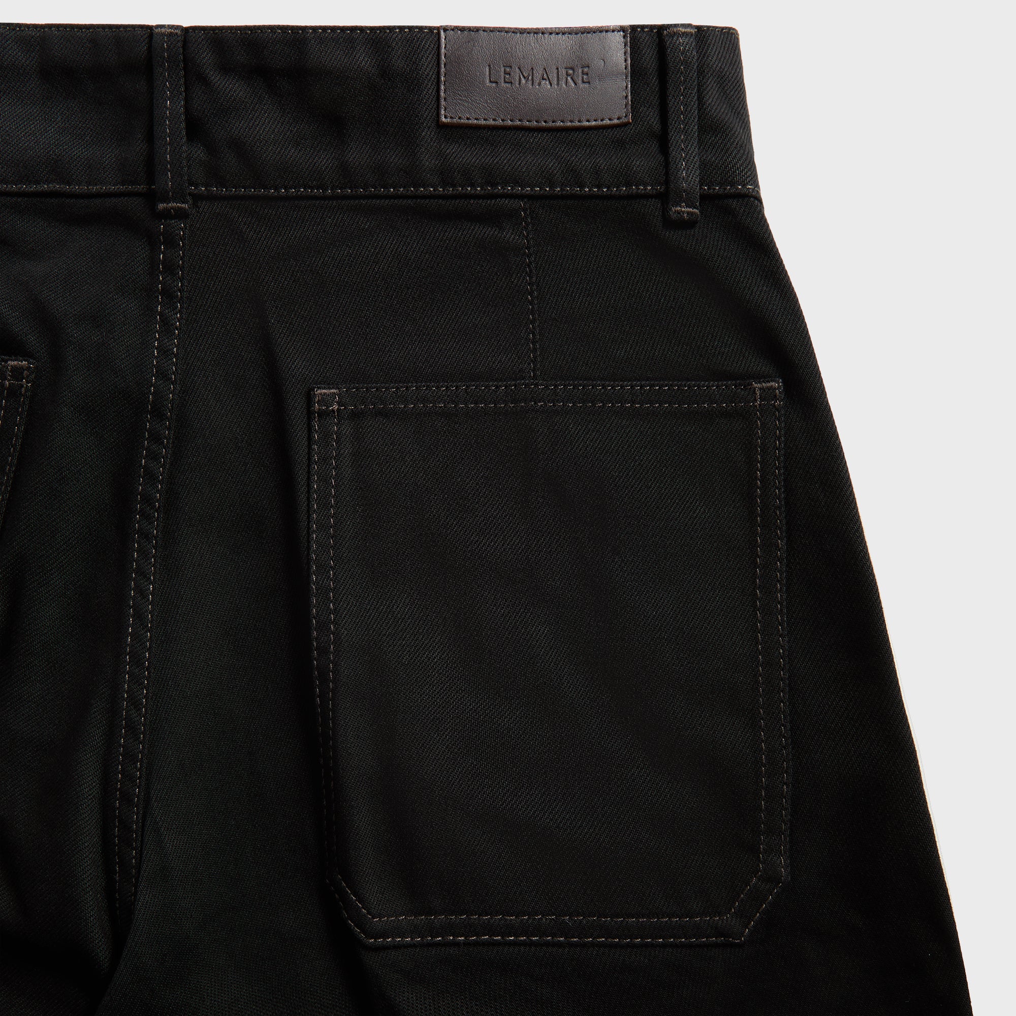 Lemaire Maxi Barrel Workwear Pants - Black - Image 3