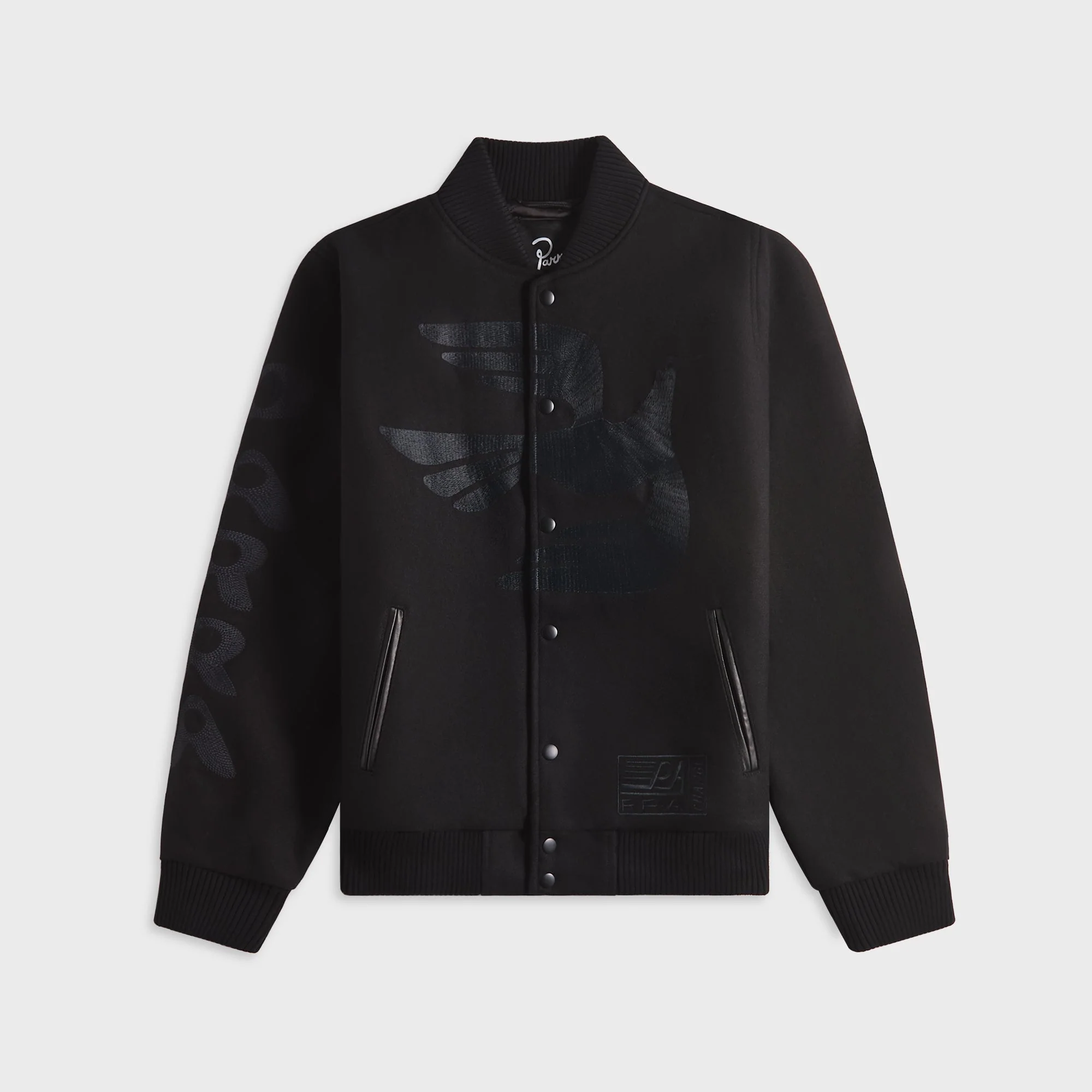 by Parra Not Movie Quality Varsity Jacket - Black