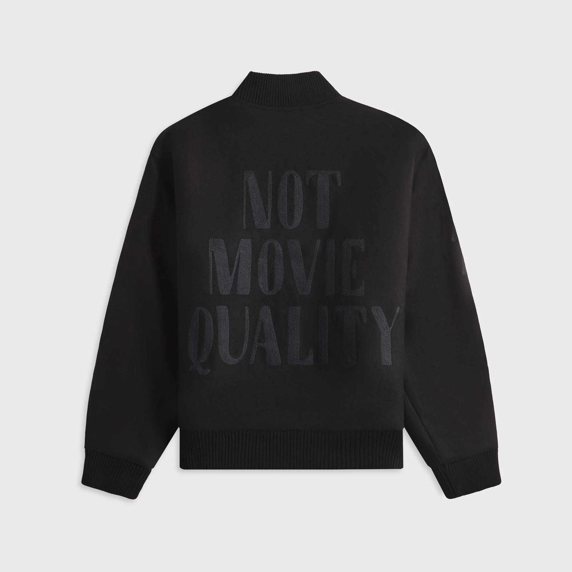 by Parra Not Movie Quality Varsity Jacket - Black - Image 2