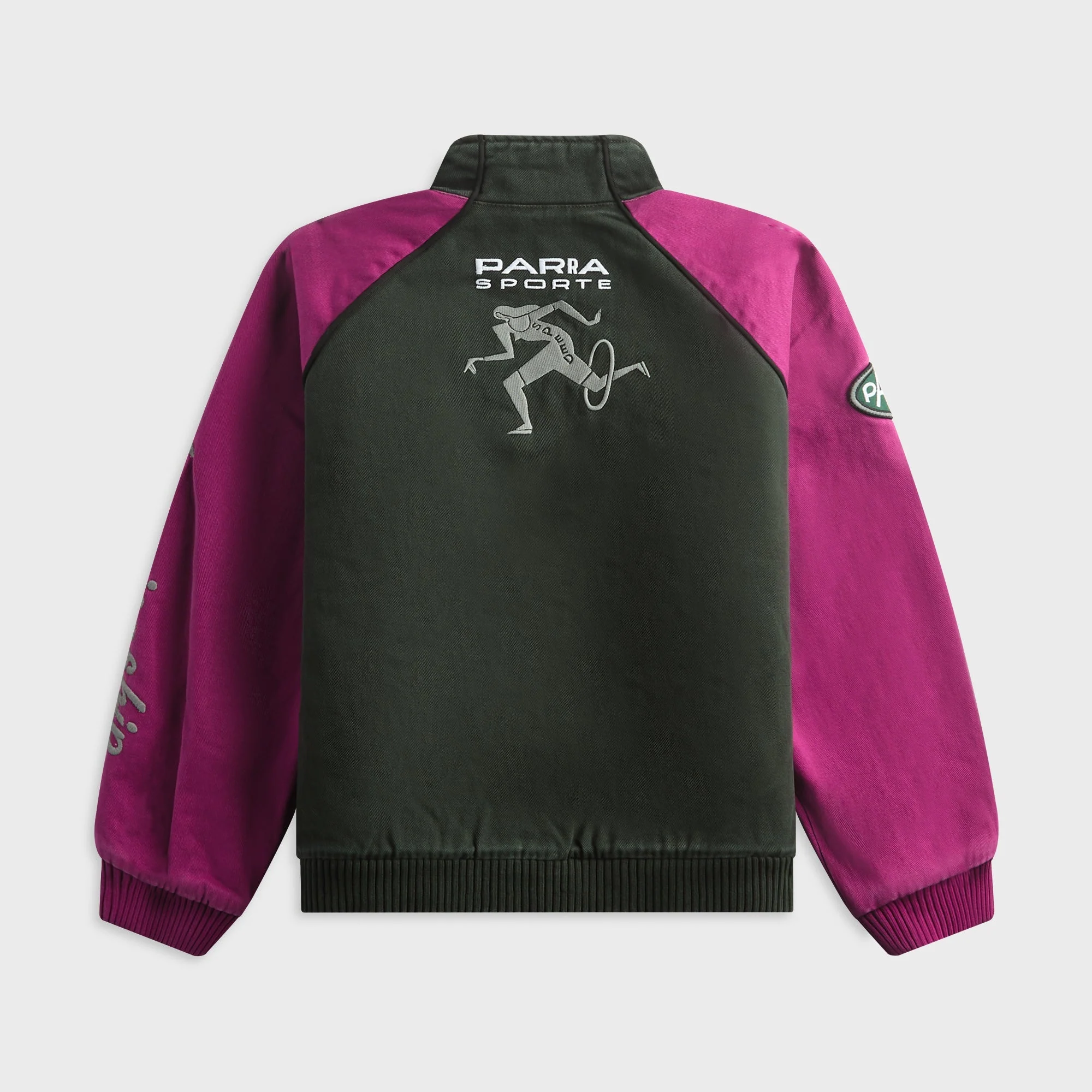 by Parra Owl Meets Rat Racing Jacket - Purple / Pink - Image 2