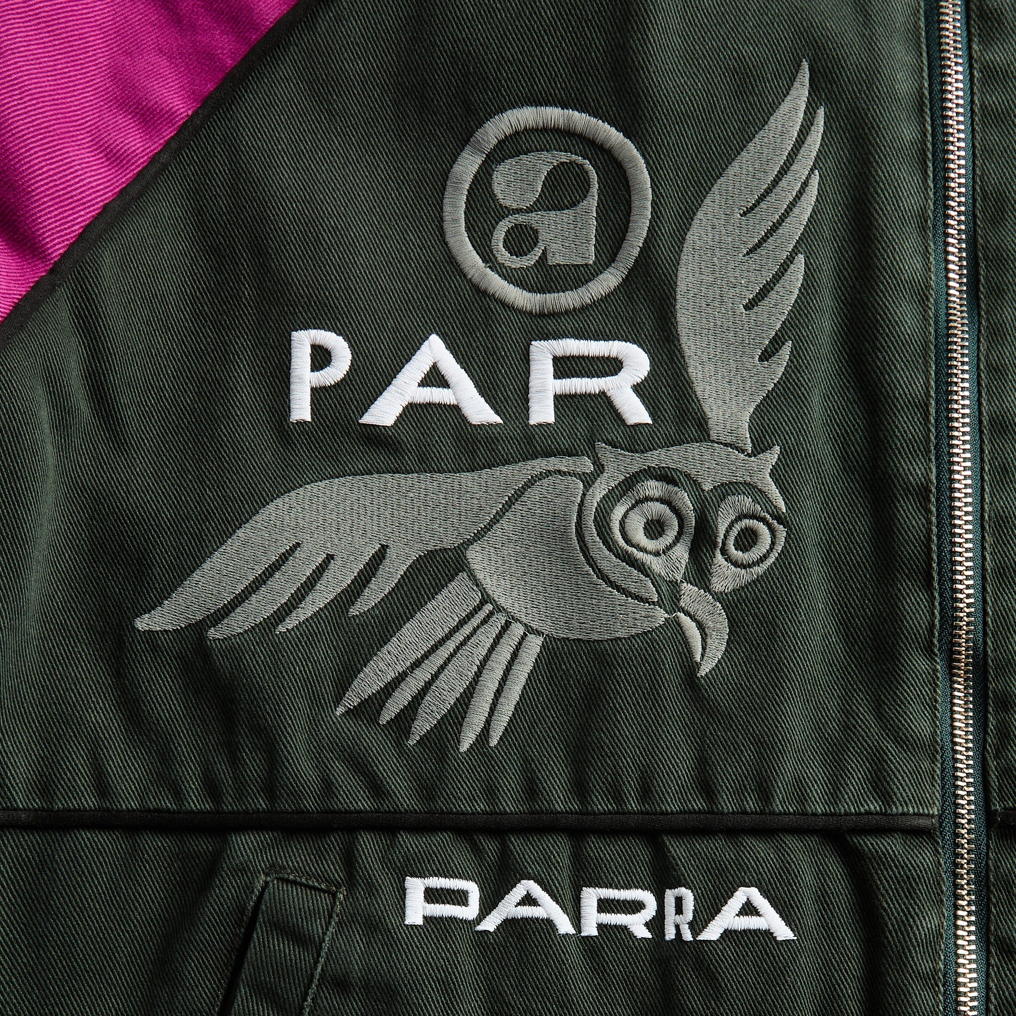by Parra Owl Meets Rat Racing Jacket - Purple / Pink - Image 3