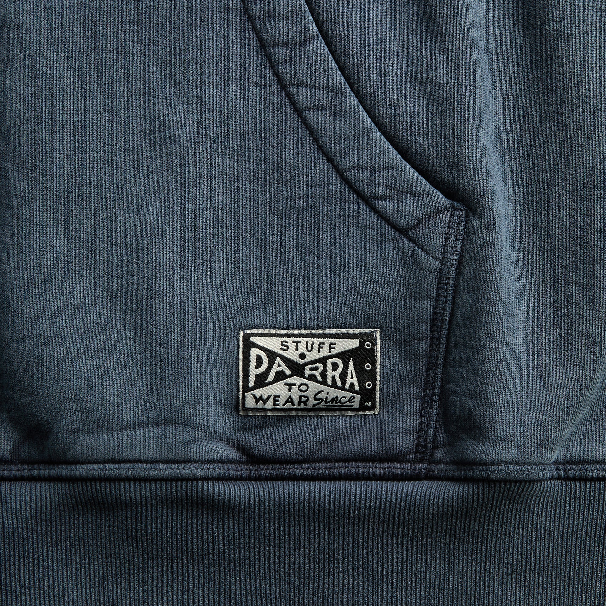by Parra Not Fade Away Zip Hooded Sweatshirt - Washed Dark Grey - Image 3