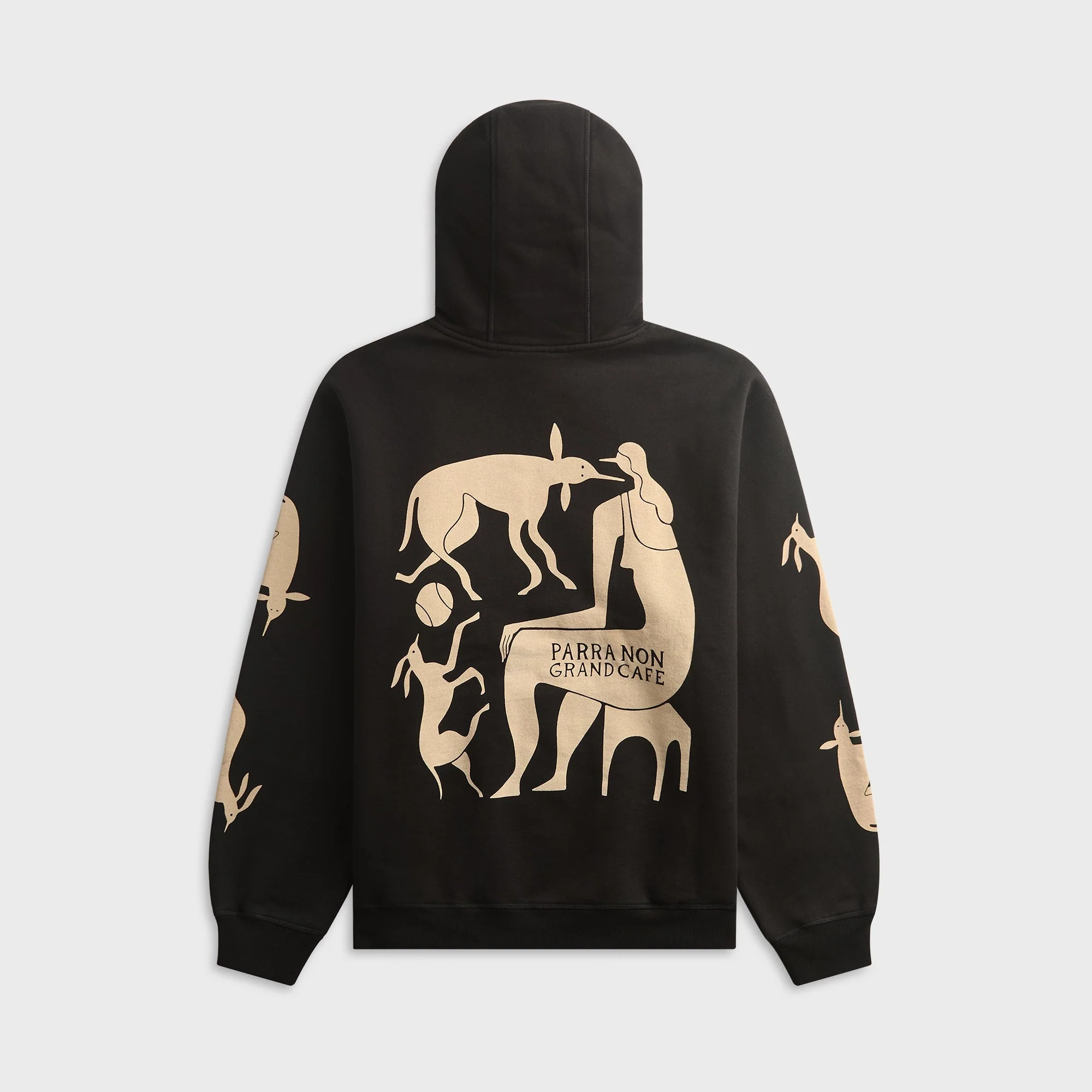 by Parra Non Grand Cafe Hooded Sweatshirt - Black - Image 2