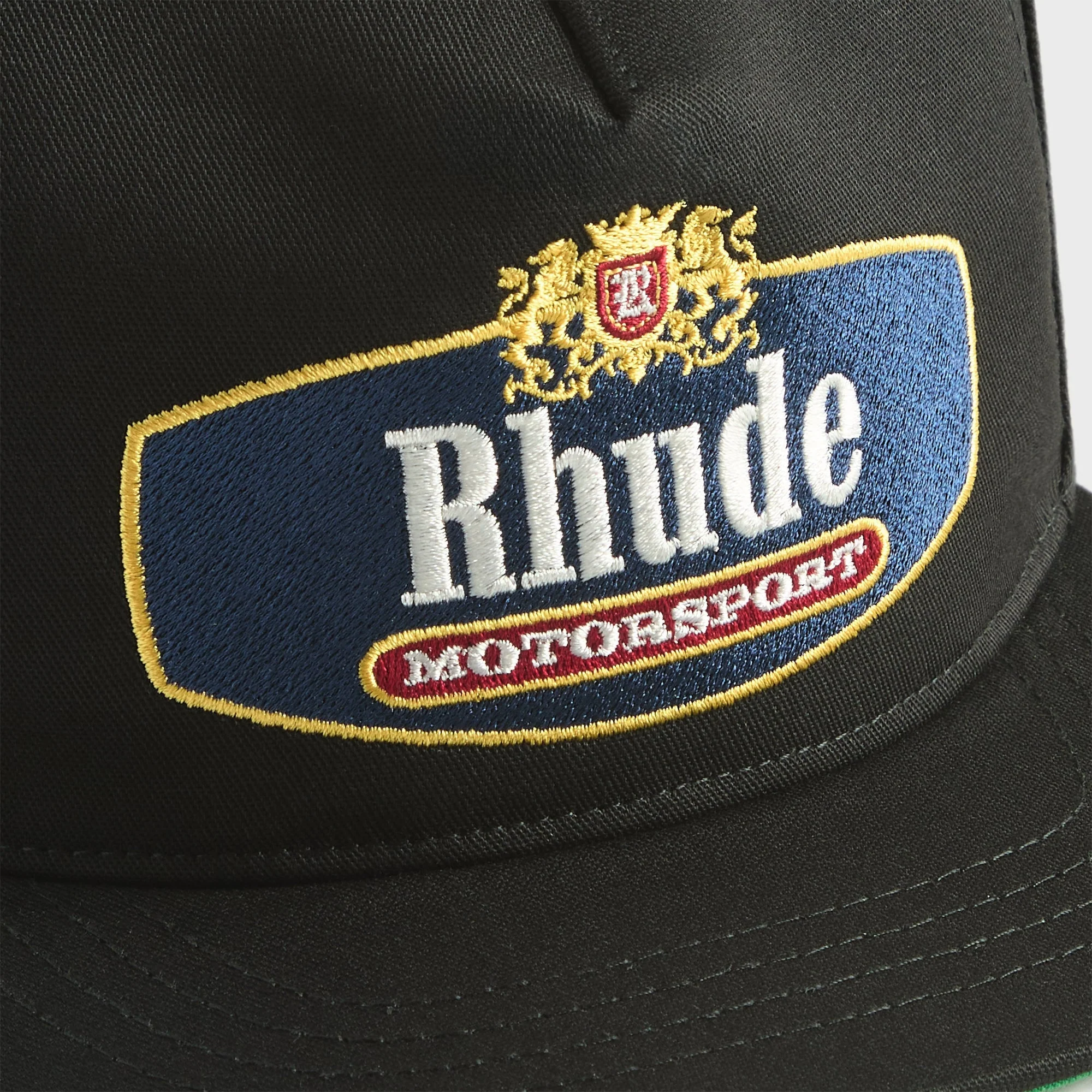 Rhude Racing Crest Cap - Black / Navy - Image 3