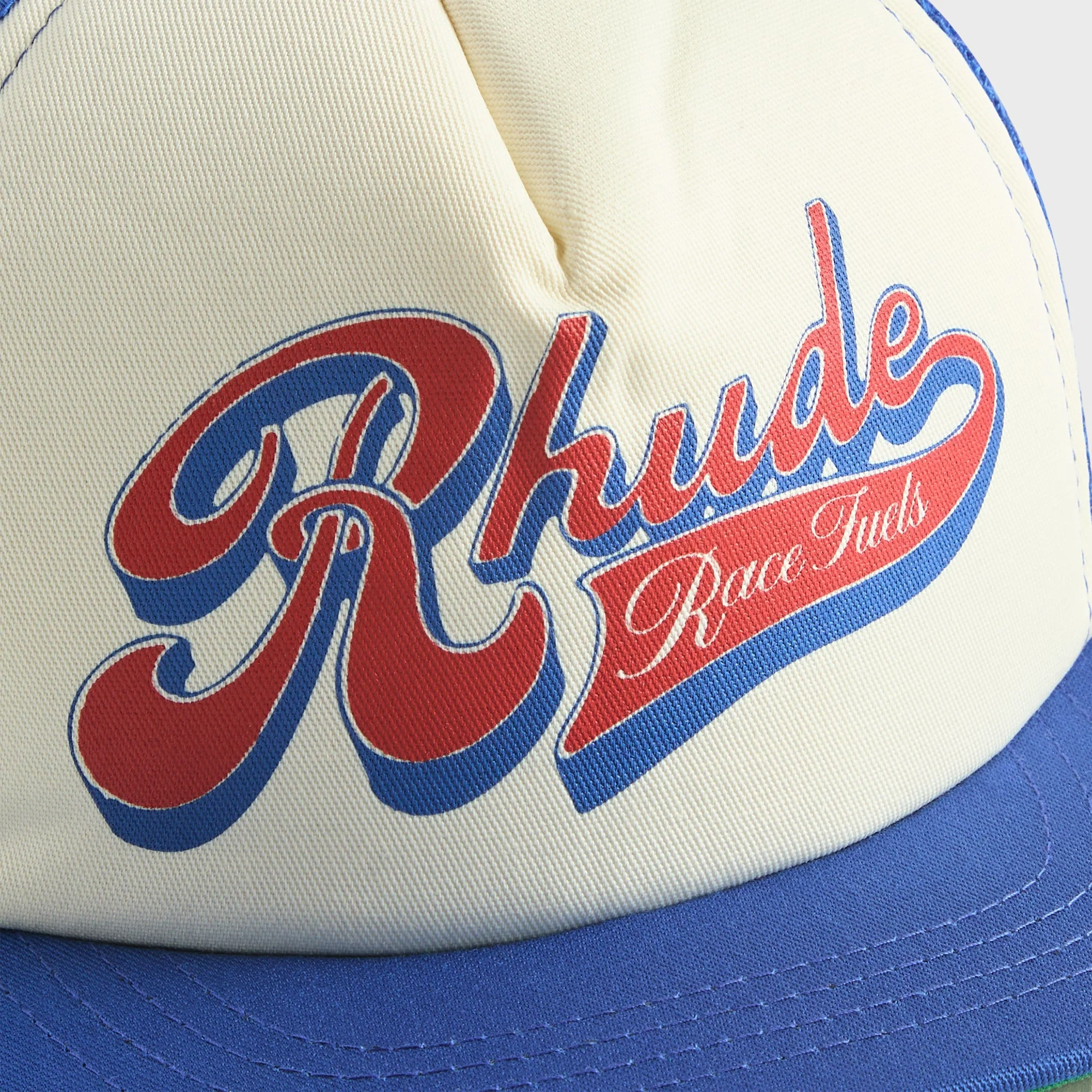 Rhude Pit Stop Trucker Hat - White / Blue / Red - Image 3