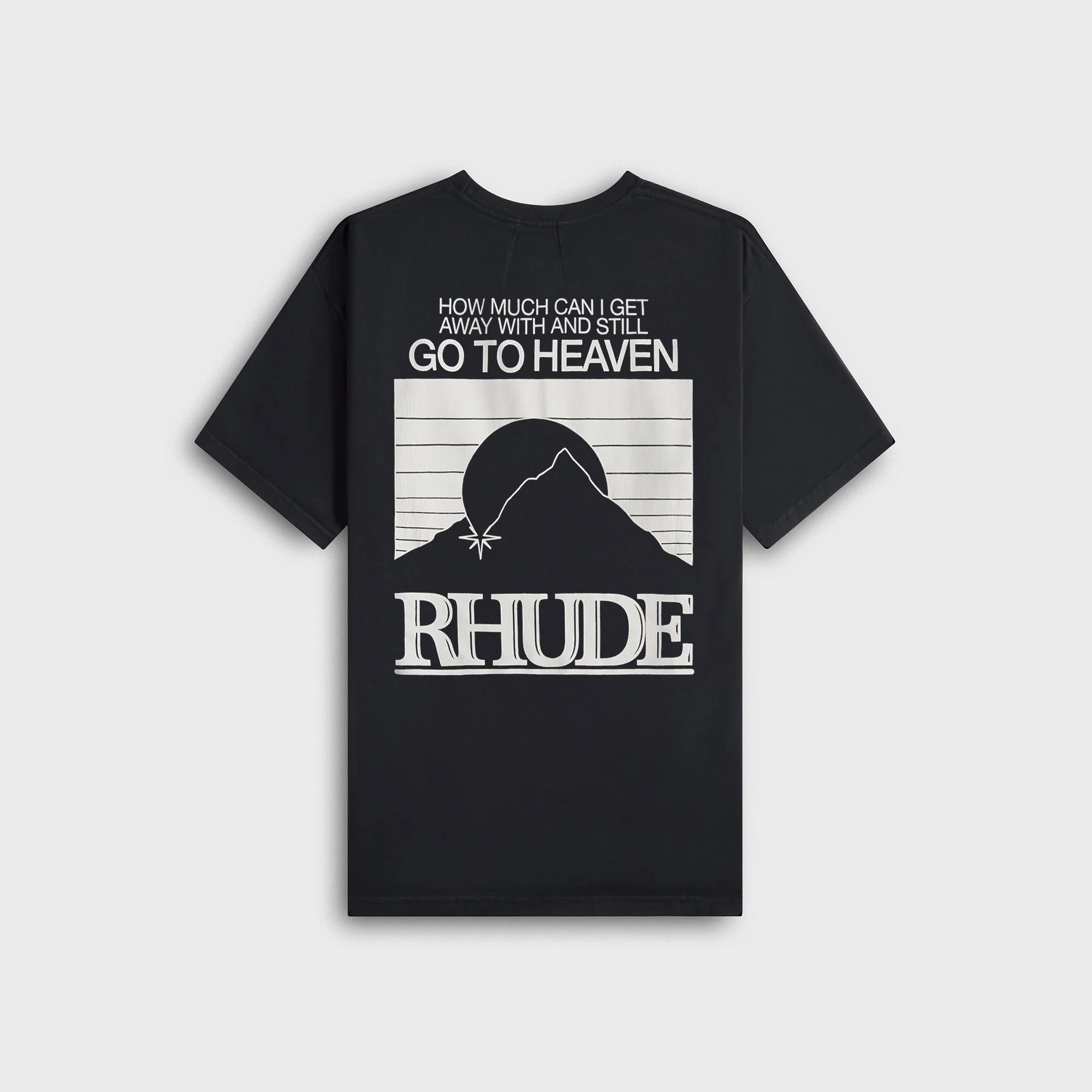 Rhude Moonlight Pack Tee - Vintage Black / White - Image 2