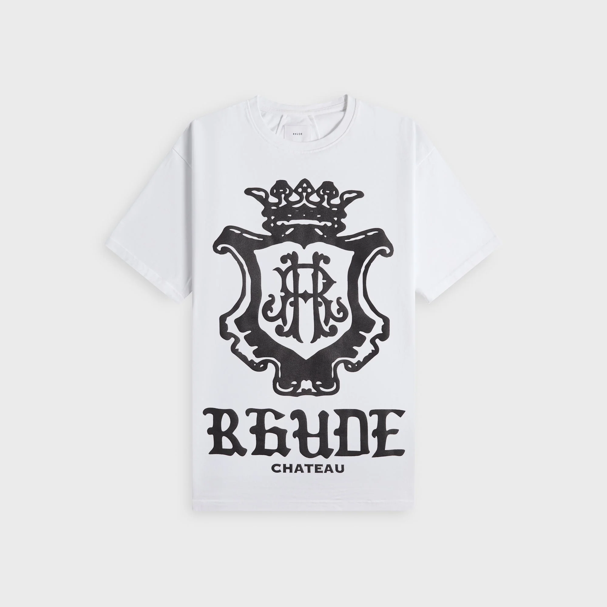 Rhude Oversized Chateau Crest Tee - White / Black