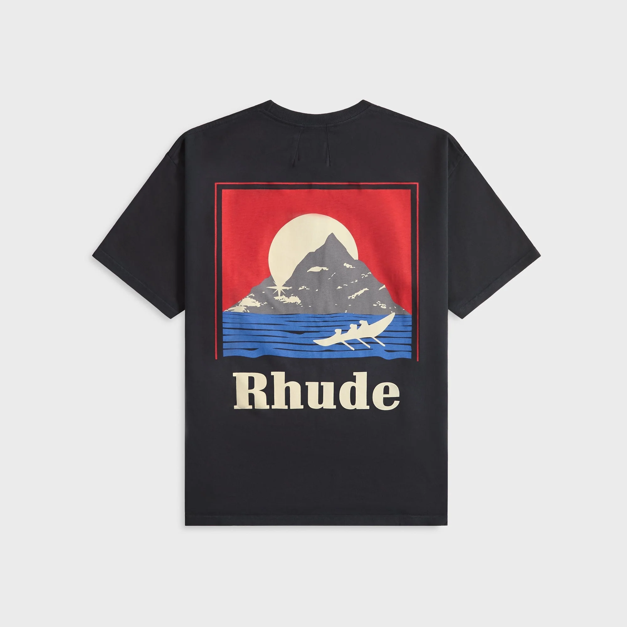 Rhude Moonlight Regatta Tee - Vintage Black / Red / Blue - Image 2