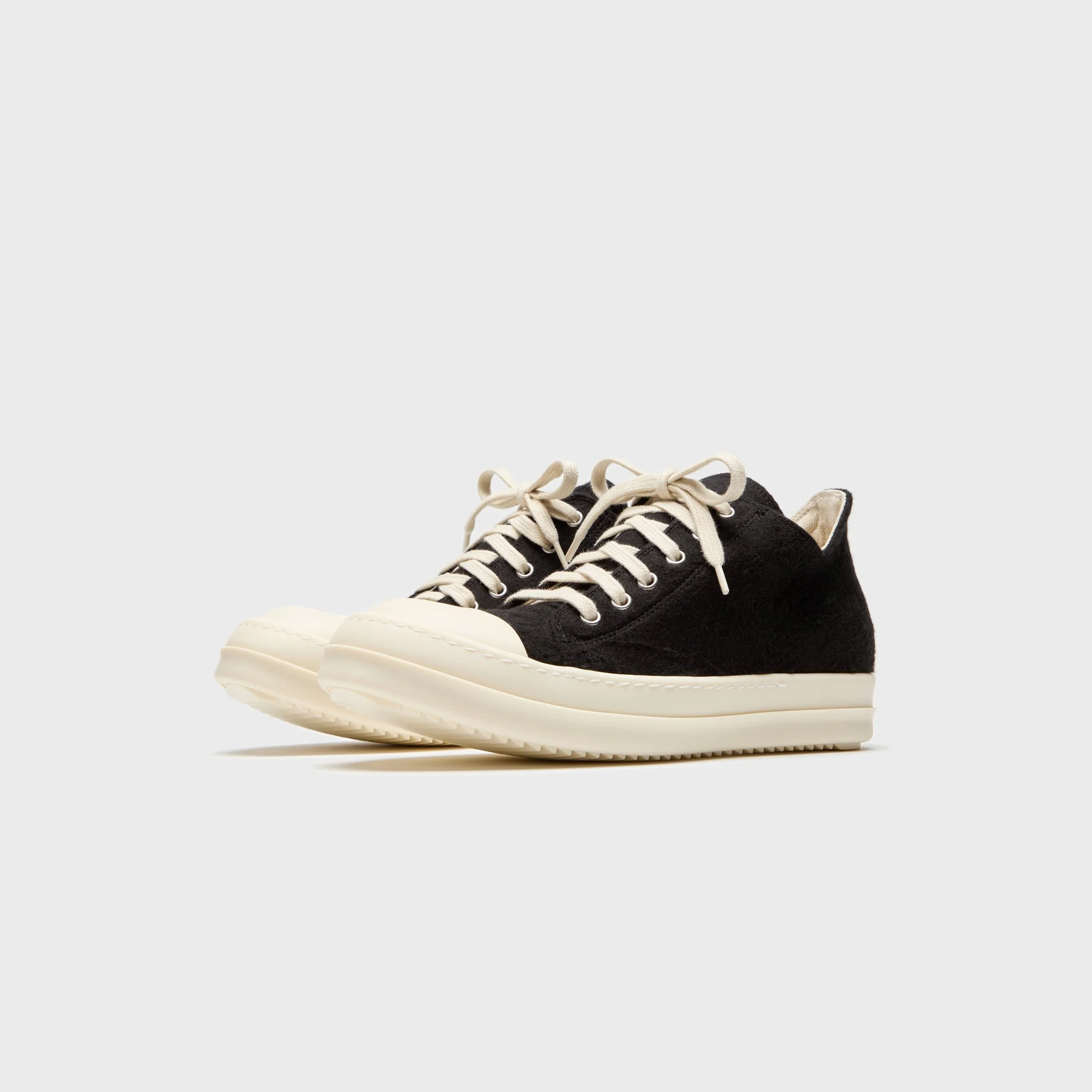 Rick Owens WMNS DRKSHDW Low Sneaks - Black / Milk / Milk - Image 2