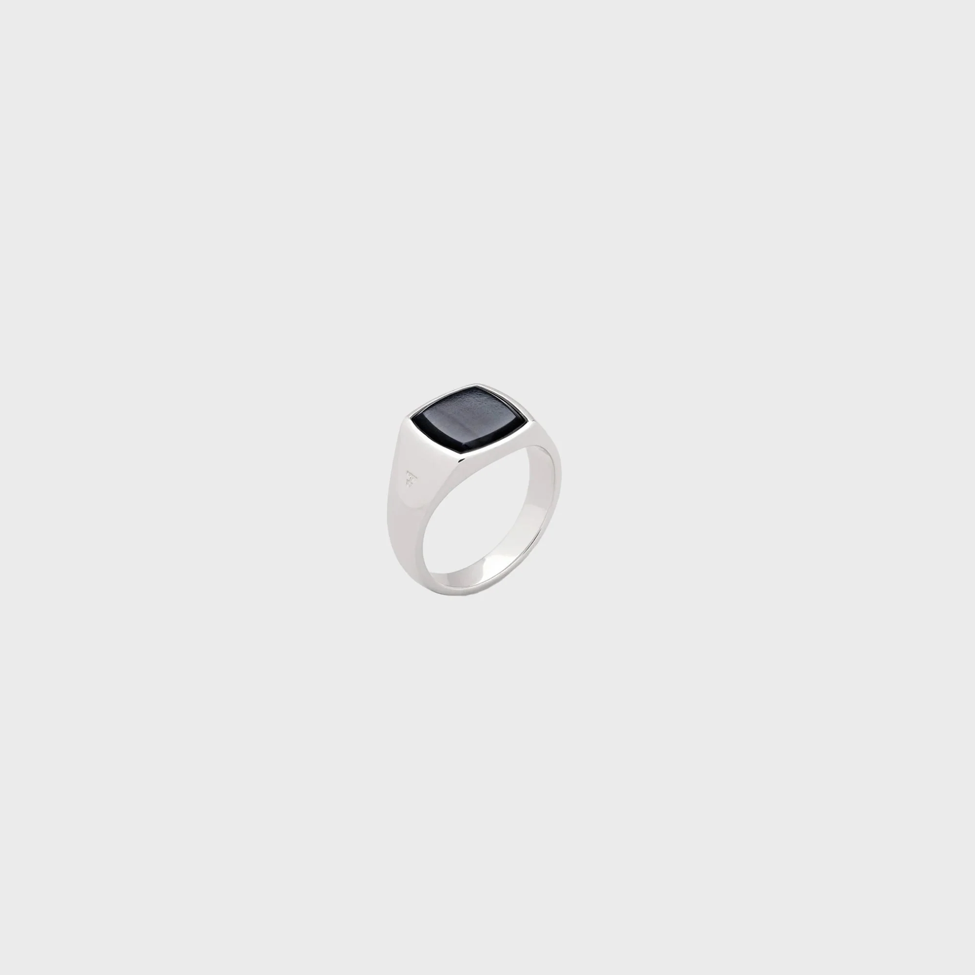 Tom Wood Kay Ring Blue Hawk Eye 58" - Silver - Image 2