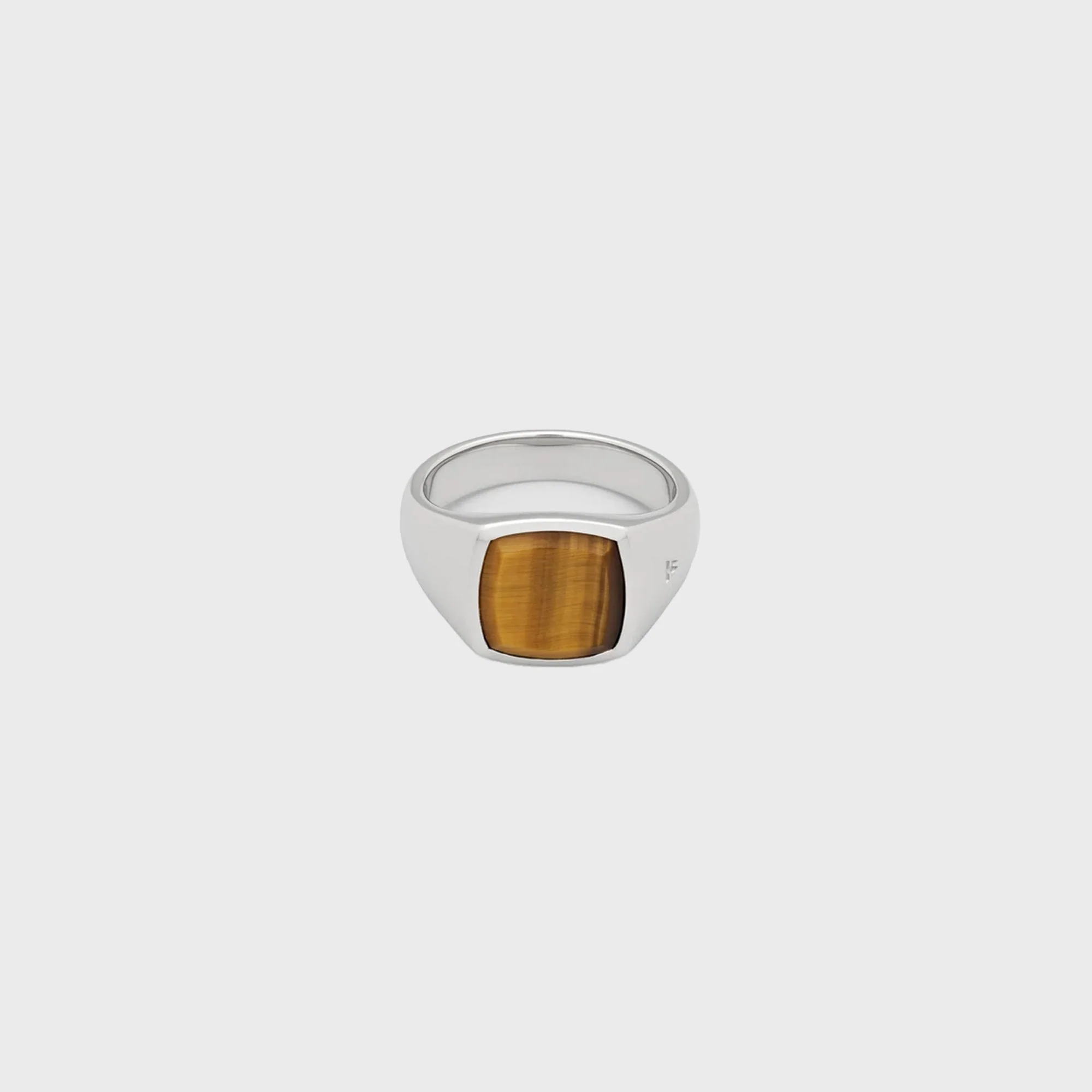 Tom Wood Kay Ring Tiger Eye 60" - Silver