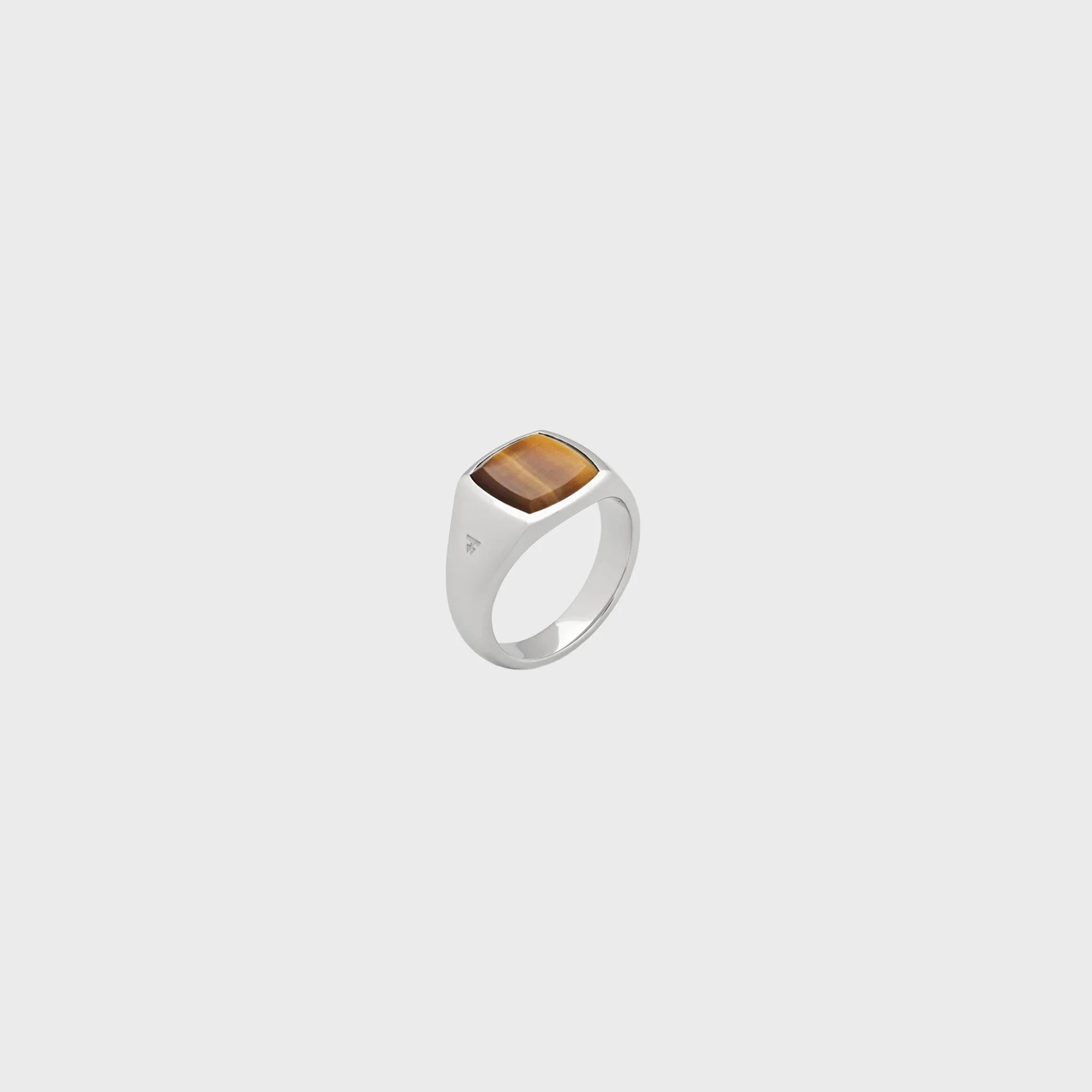 Tom Wood Kay Ring Tiger Eye 60" - Silver - Image 2