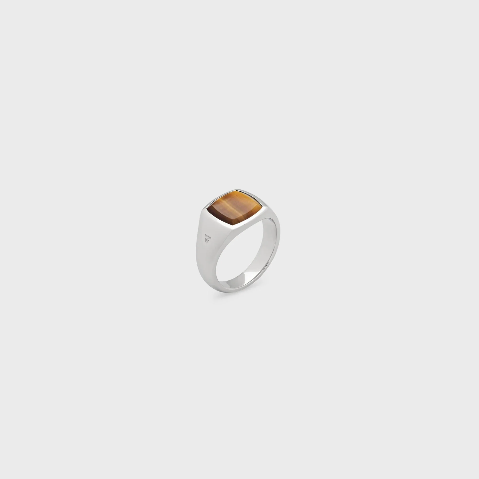 Tom Wood Kay Ring Tiger Eye 62" - Silver - Image 2