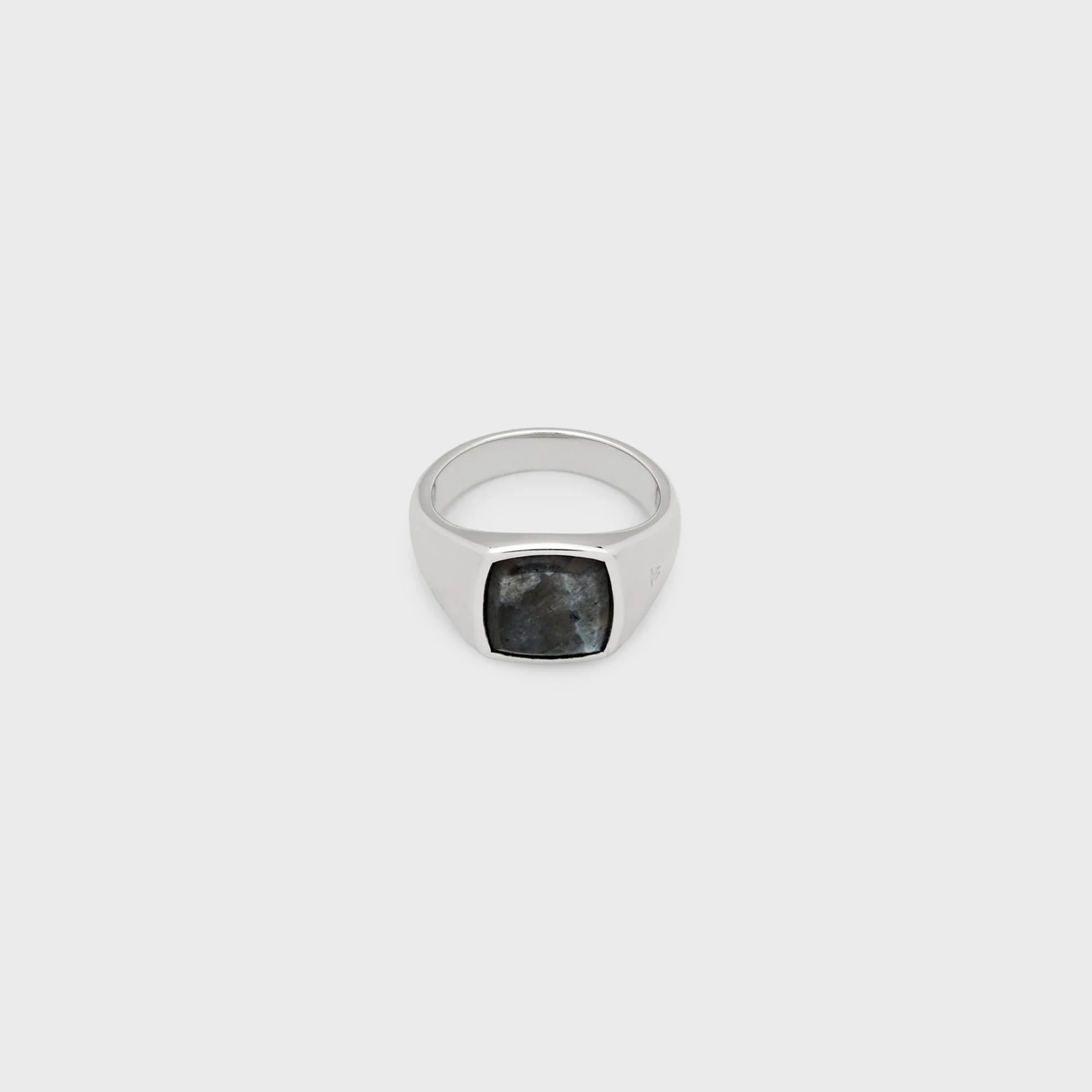 Tom Wood Kay Ring Larvikite 60" - Silver