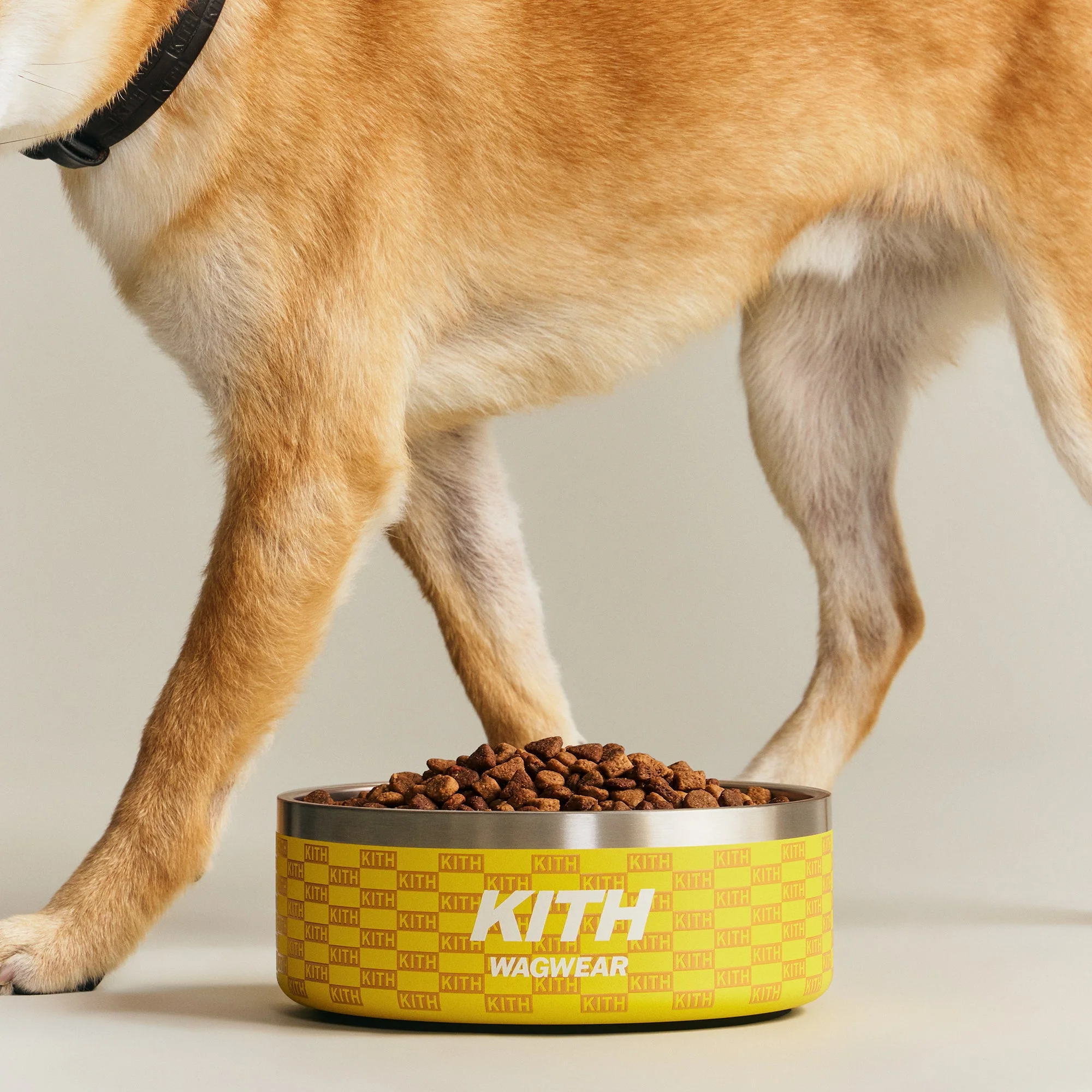 Kith for wagwear Metal Dog Bowl - Yellow - Image 2